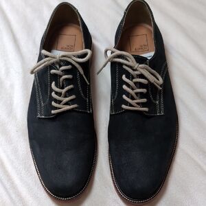 Men's Size 10 M 14th & Union "Madison" Navy Blue Suede Derby Shoes